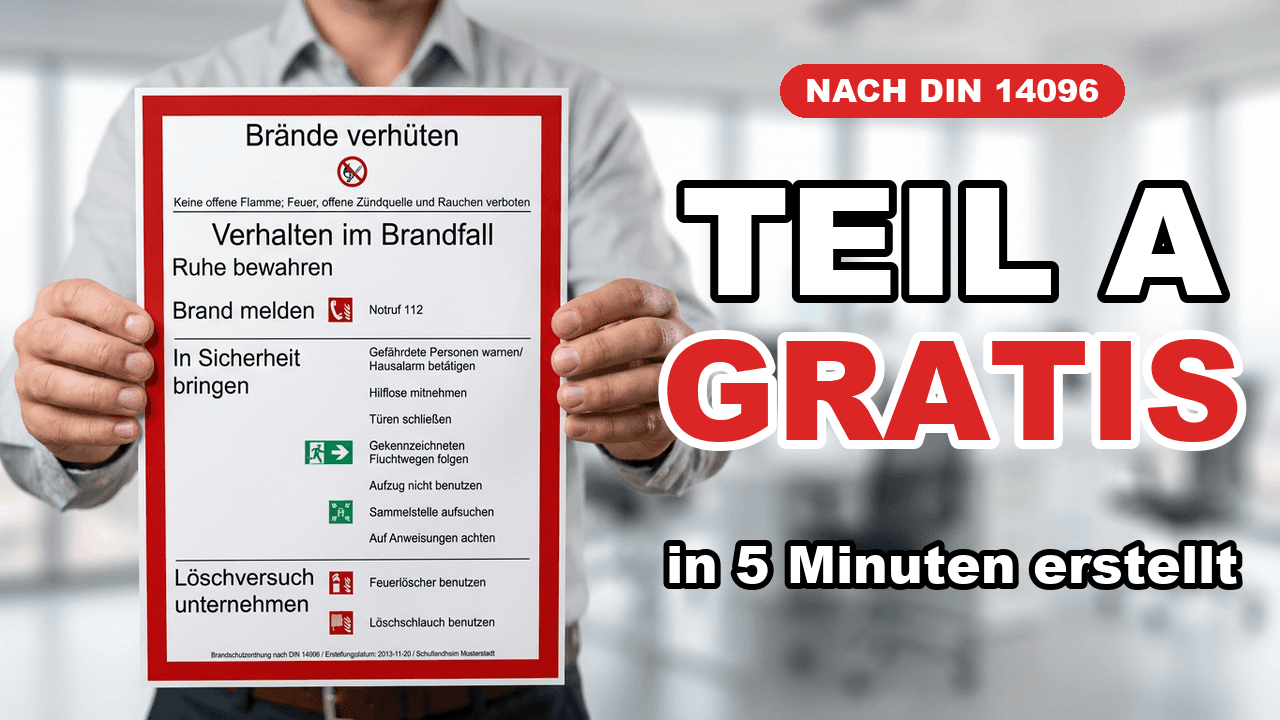 Vorschaubild: Brandschutzordnung Teil A kostenlos und einfach online erstellen
